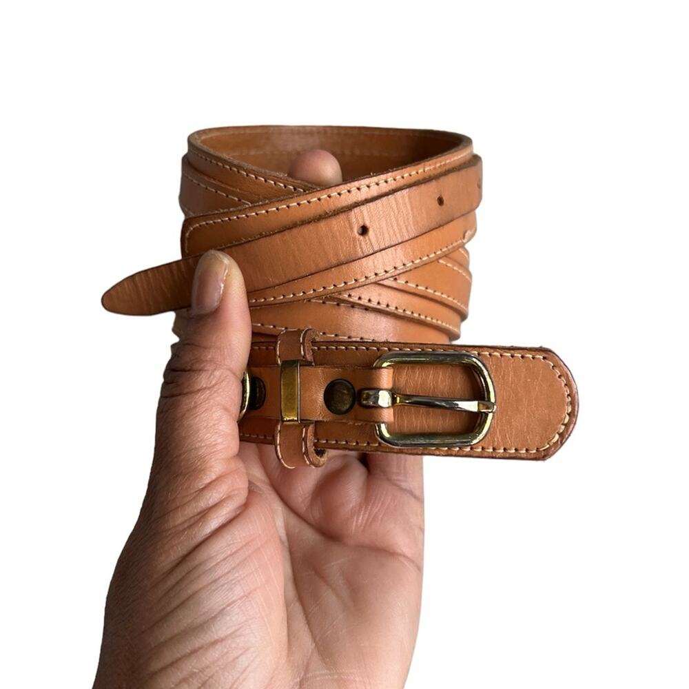 American Eagle Outfitters | USA Made Tan Saddle Leather Minimalist Vintage Belt